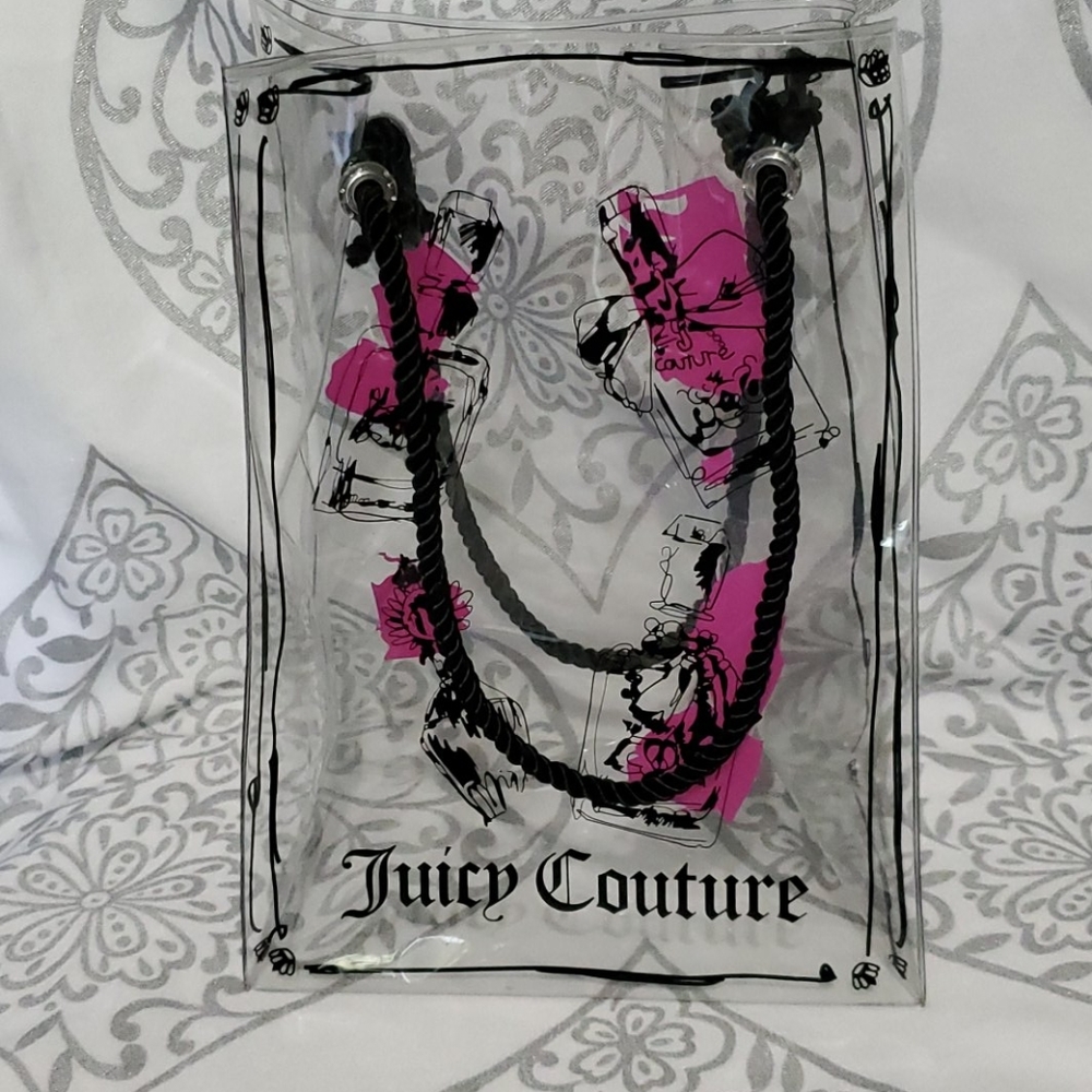 Juicy Couture vinyl tote 10 x 7.5 x 4